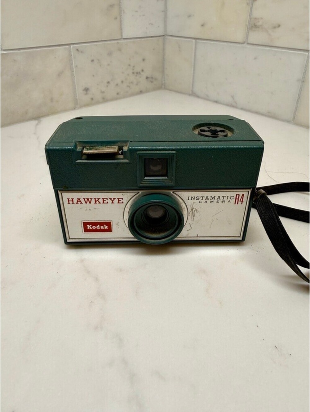 Vintage Kodak Hawkeye Instamatic R4 Film Camera Teal Green Mid Century Untestedc